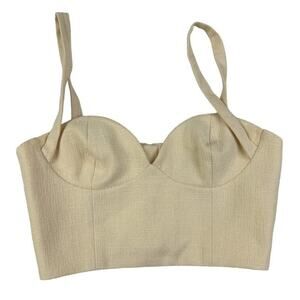 Nana Jacqueline - Sleeveless Crop Top in Cream